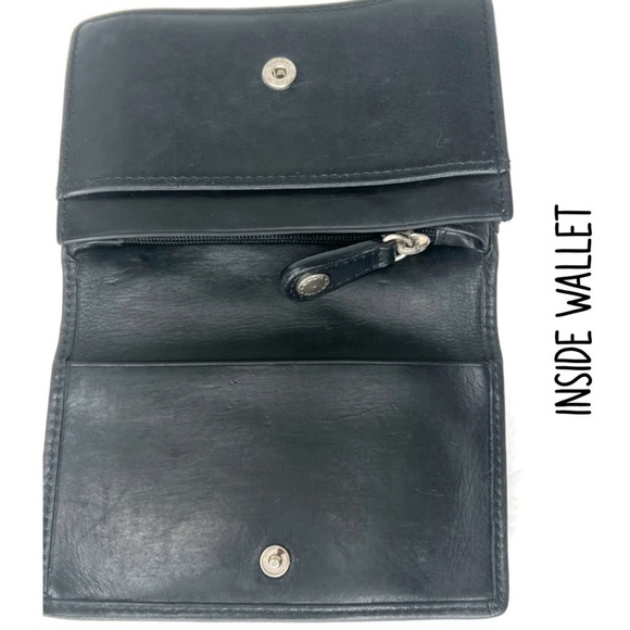 Coach Vintage Small Black Leather Wallet - Picture 2 of 5